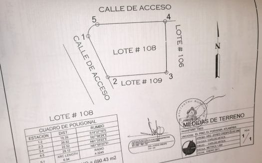 690 m2 Lot (#108) in Corinto Pearl Development