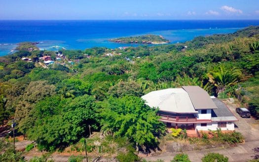 Villa Anna in Sandy Bay, Roatan Island, aerial view